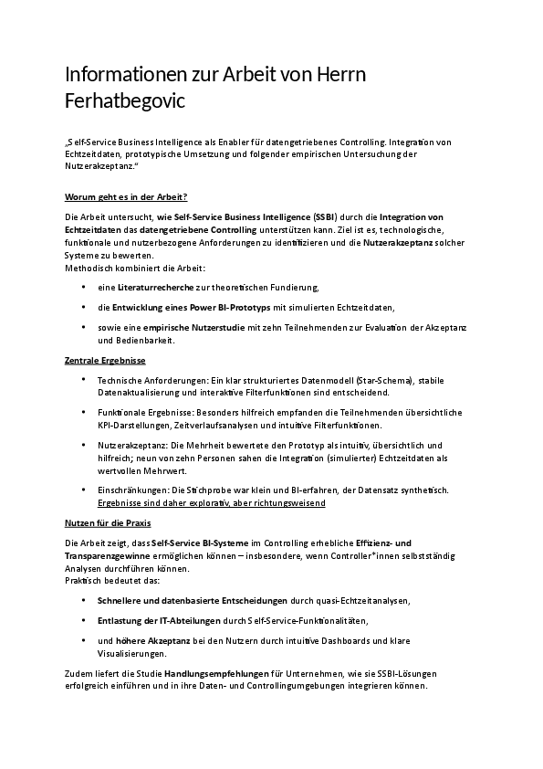Esad Ferhatbegovic, MA mit ausgezeichneter Masterarbeit an der CU Hochschule Kärnten Kritische Würdigung für Esad Ferhatbegovic, MA mit ausgezeichneter Masterarbeit an der CU Hochschule Kärnten