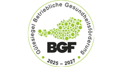 Gütesiegel Betriebliche Gesundheitsförderung BGF Logo auf Jobs & Karriereseite