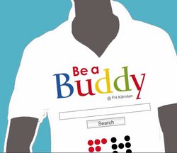 Zeichnung “Be a buddy” T-Shirt an der CU Hochschule Kärnten in Österreich Zeichnung “Be a buddy” T-Shirt an der CU Hochschule Kärnten in Österreich